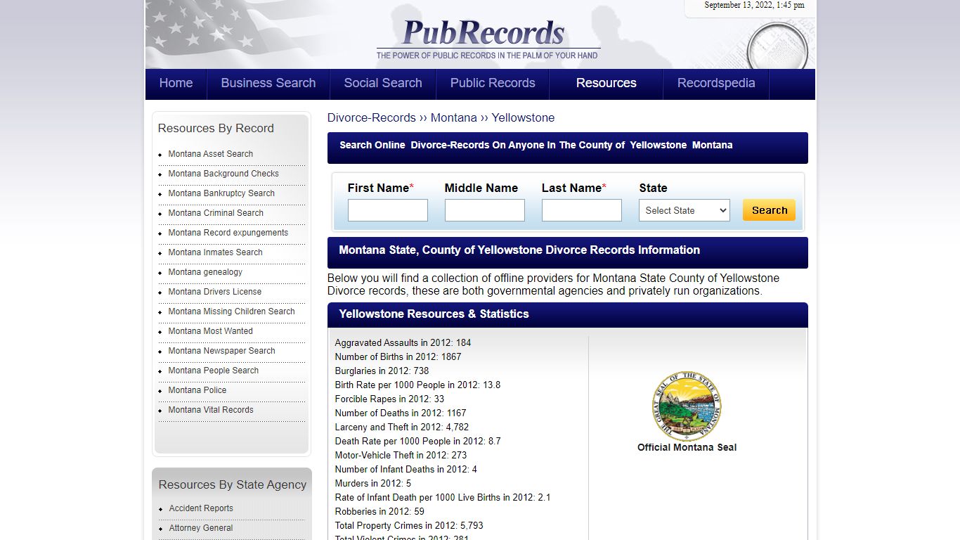 Yellowstone County, Montana Divorce Records - Pubrecords.com